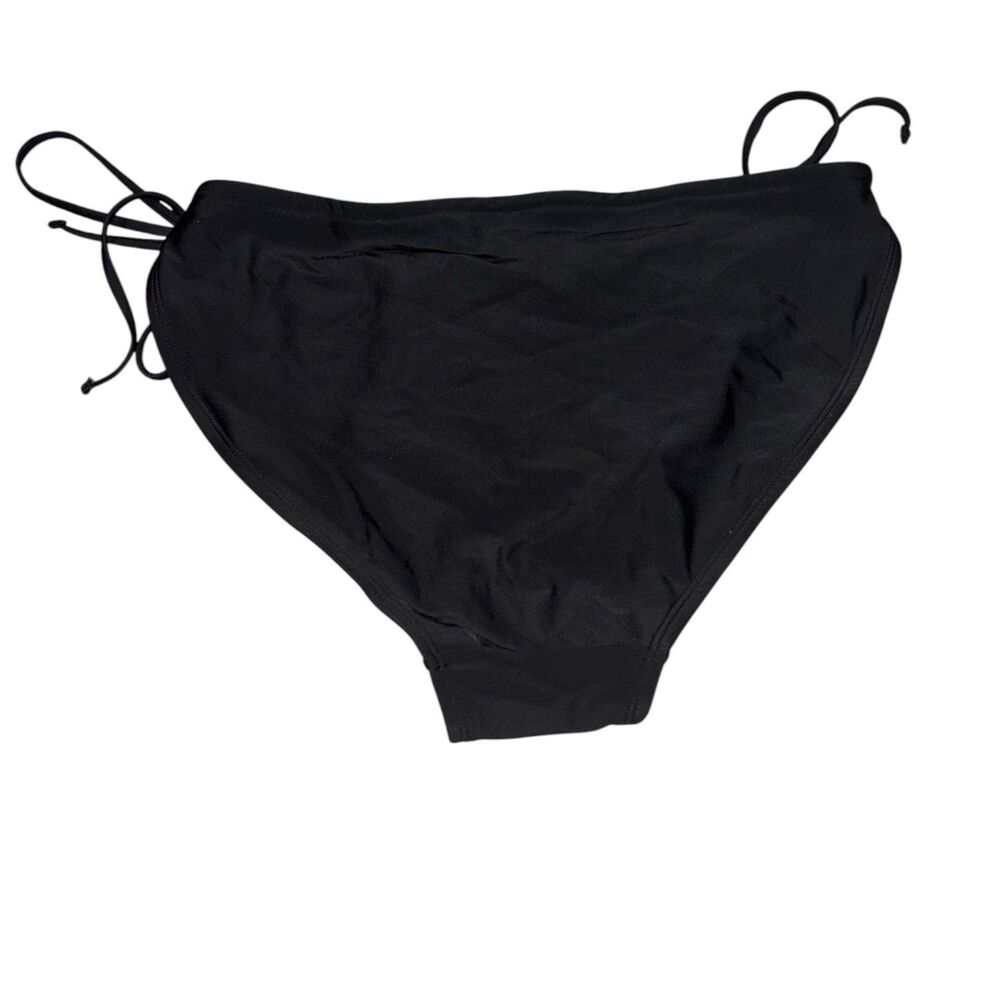 Kona Sol Black Side Tie Bikini Bottom Women's Size XL Adjustable Swim Bottom